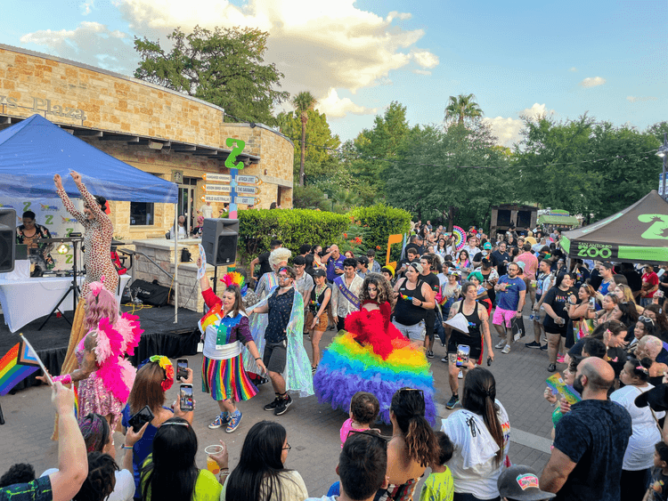 Colorful clothing at pride